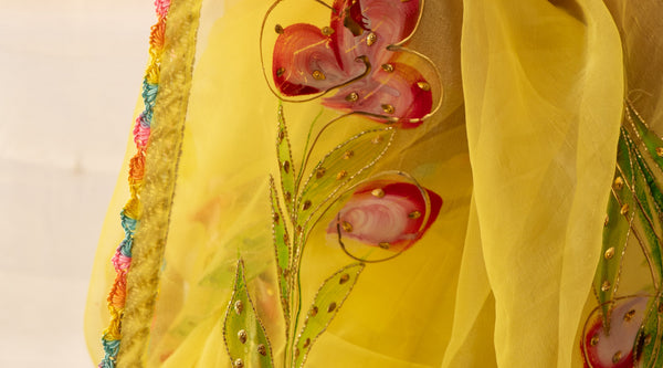 Gulzaar: Handpainted Embroidered Saree Collection