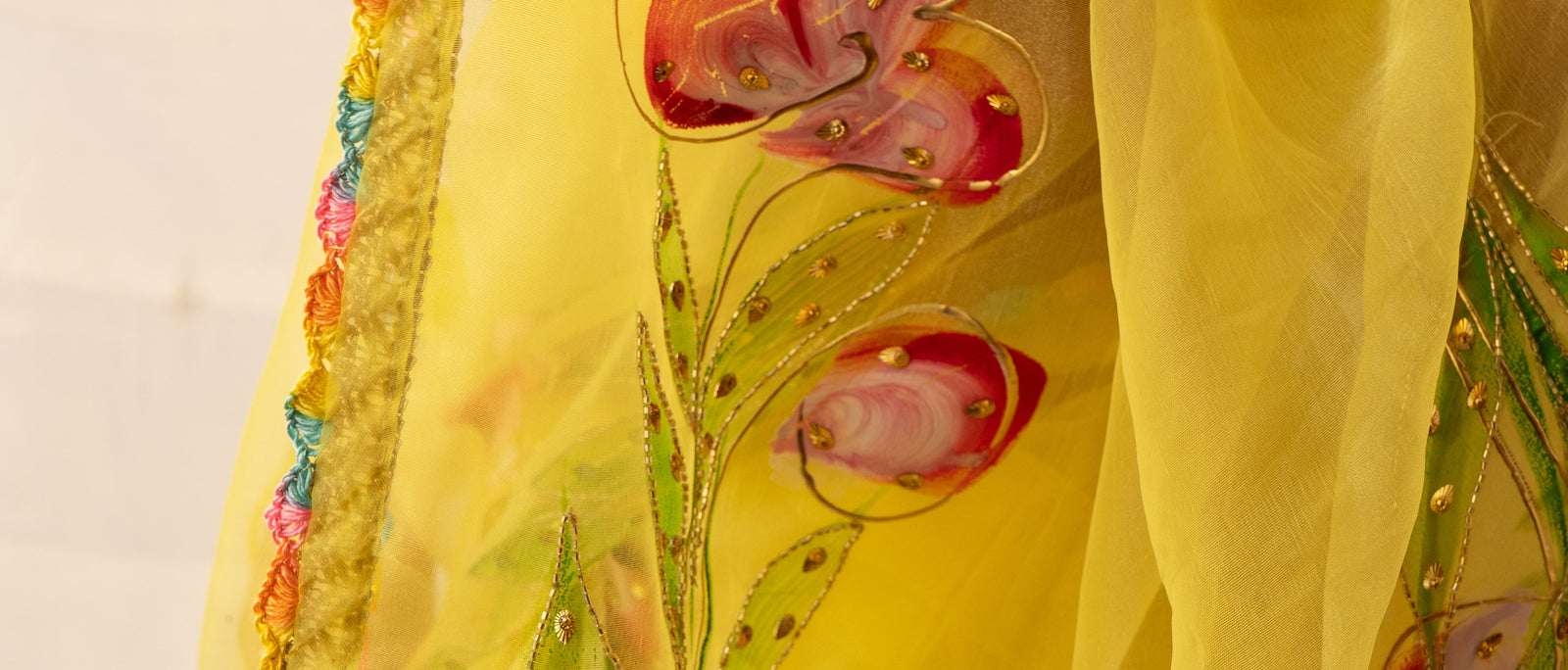Gulzaar: Handpainted Embroidered Saree Collection