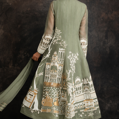 Rasrainaa Heritage Palace Anarkali Suit Set | Designer Printed Ethnic Wear | Multiple Colours