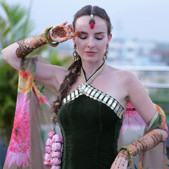 Noir Mehendi Muse – Velvet & Organza Set