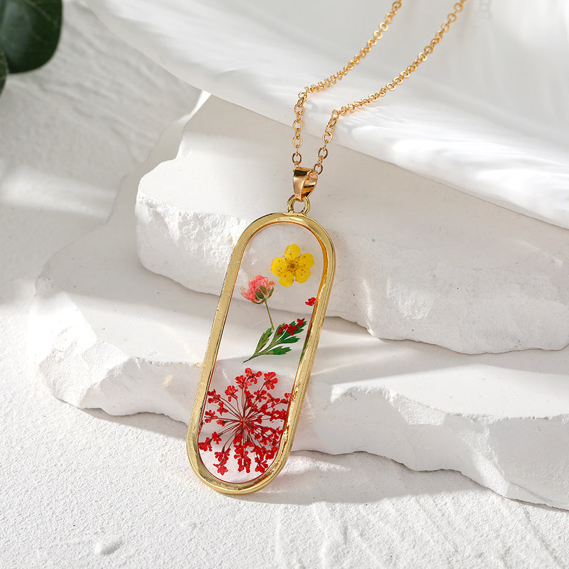🌸 Rasrainaa Pressed Flower Pendant Necklace 🌸