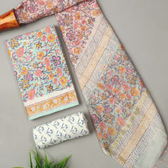 “Riwaayat – Hand Block Printed Cotton Suit Dress Material”