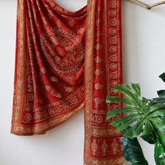Rang-e-Riwaayat — Pure Gajji Silk Raas Mandal Small Bandhani Dupatta