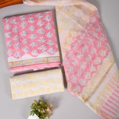 “Riwaayat – Hand Block Printed Cotton Suit Dress Material”