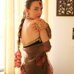 Noir Mehendi Muse – Velvet & Organza Set