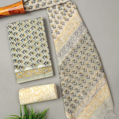“Riwaayat – Hand Block Printed Cotton Suit Dress Material”