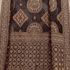 Royal Zari Heritage Bridal Dupatta– Antique Gold Handcrafted Elegance
