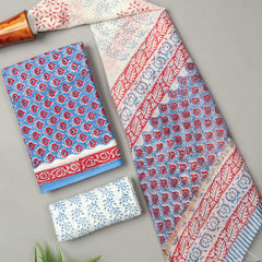“Riwaayat – Hand Block Printed Cotton Suit Dress Material”