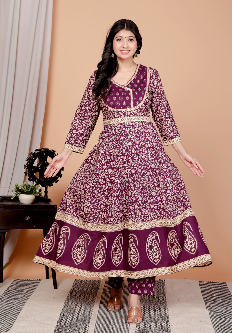 Simran-Printe kurta set with pant and dupatta