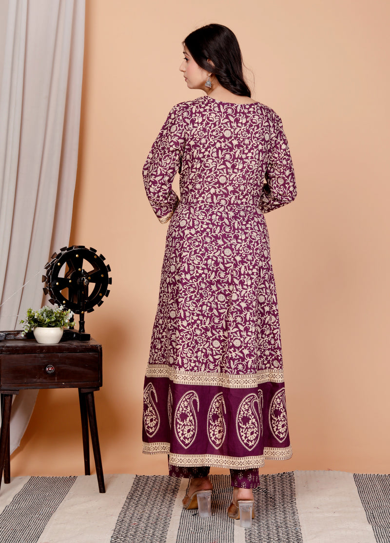 Simran-Printe kurta set with pant and dupatta