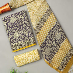 “Riwaayat – Hand Block Printed Cotton Suit Dress Material”