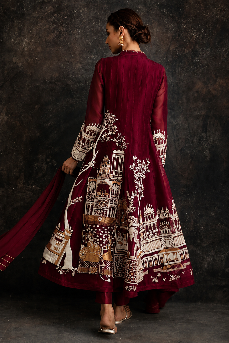 Rasrainaa Heritage Palace Anarkali Suit Set | Designer Printed Ethnic Wear | Multiple Colours
