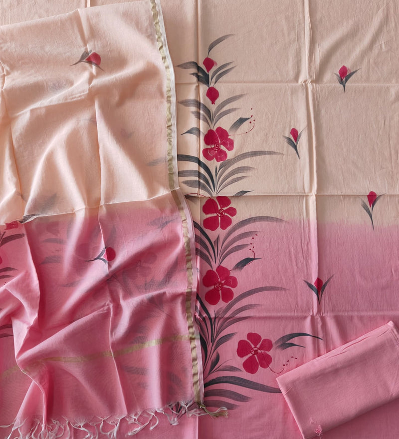 “Riwaayat – Hand Block Printed Cotton Suit Dress Material”