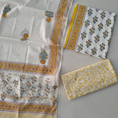“Riwaayat – Hand Block Printed Cotton Suit Dress Material”