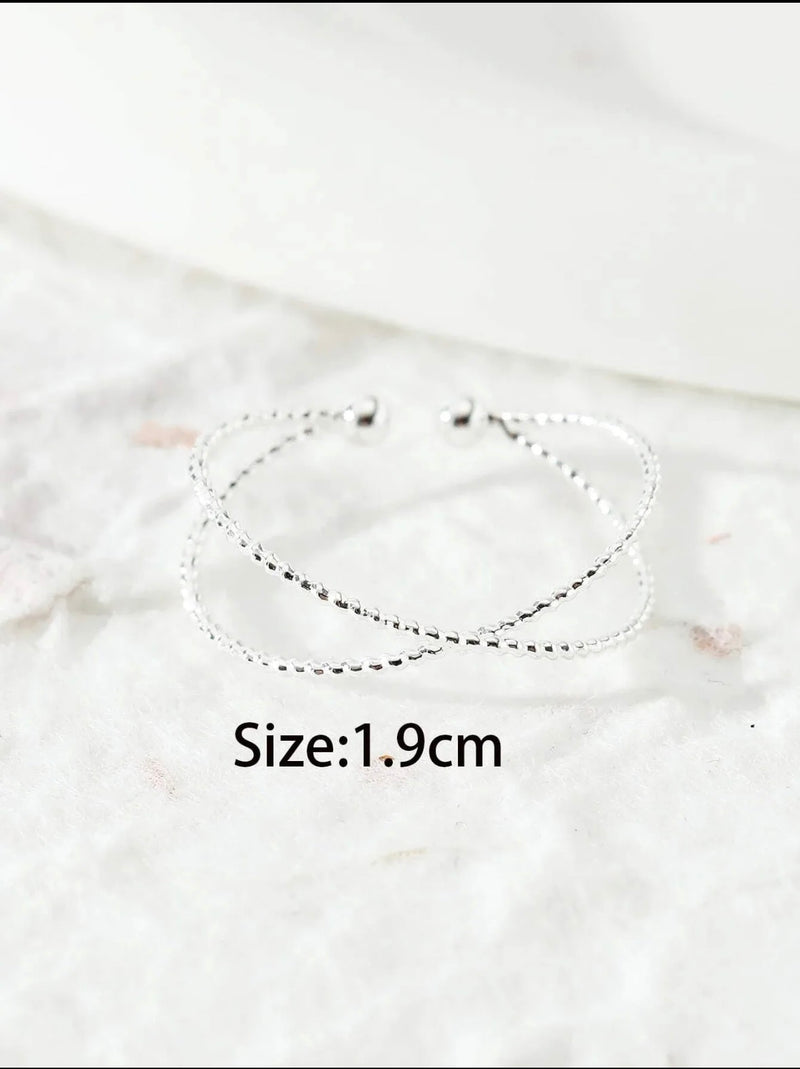 ✨ Minimalist Criss-Cross Toe Ring for Women | Adjustable Beach Style Toe Ring | Gold/Silver Finish