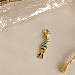 Koi Fish Enamel Charm | Gold-Tone Bag, Watch & Key Charm
