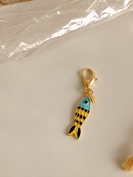 Koi Fish Enamel Charm | Gold-Tone Bag, Watch & Key Charm