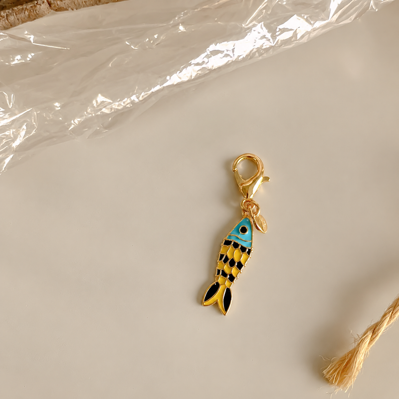 Koi Fish Enamel Charm | Gold-Tone Bag, Watch & Key Charm