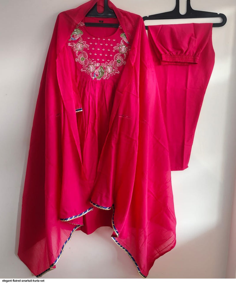 Flora-Embroidered Kurta pant dupatta