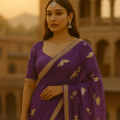 Mayur Tej – Handcrafted Chiffon Radiance