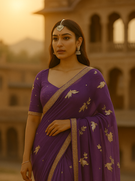 Mayur Tej – Handcrafted Chiffon Radiance