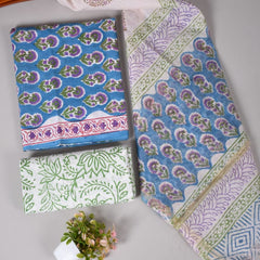 “Riwaayat – Hand Block Printed Cotton Suit Dress Material”
