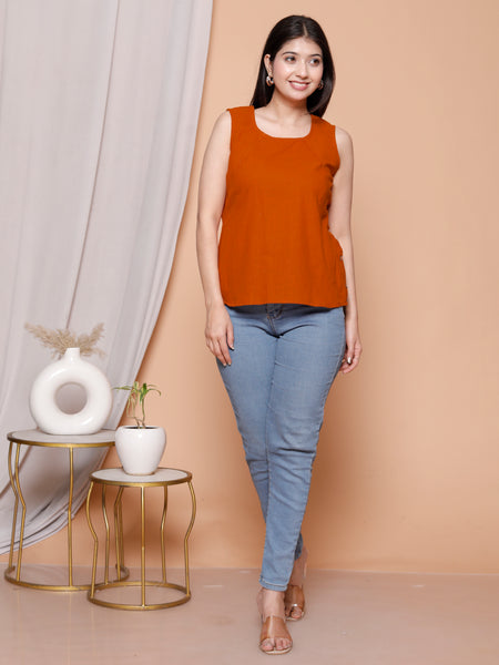 Rustic Ember Top - Cotton top