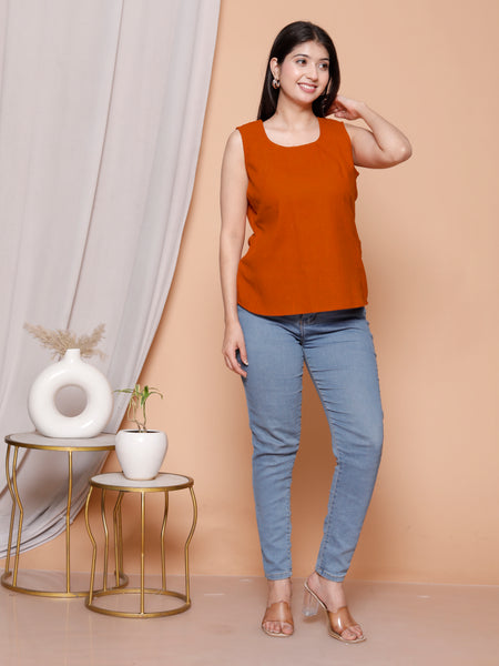 Rustic Ember Top - Cotton top