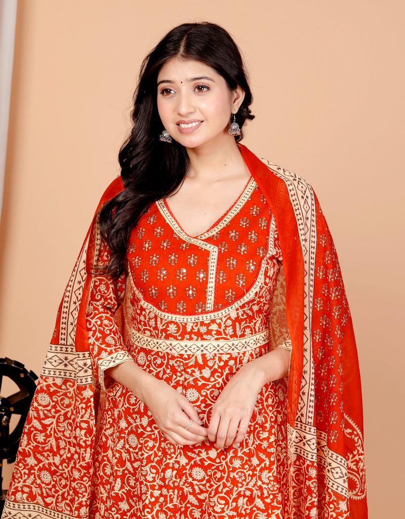 Simran-Printe kurta set with pant and dupatta