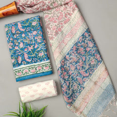 “Riwaayat – Hand Block Printed Cotton Suit Dress Material”
