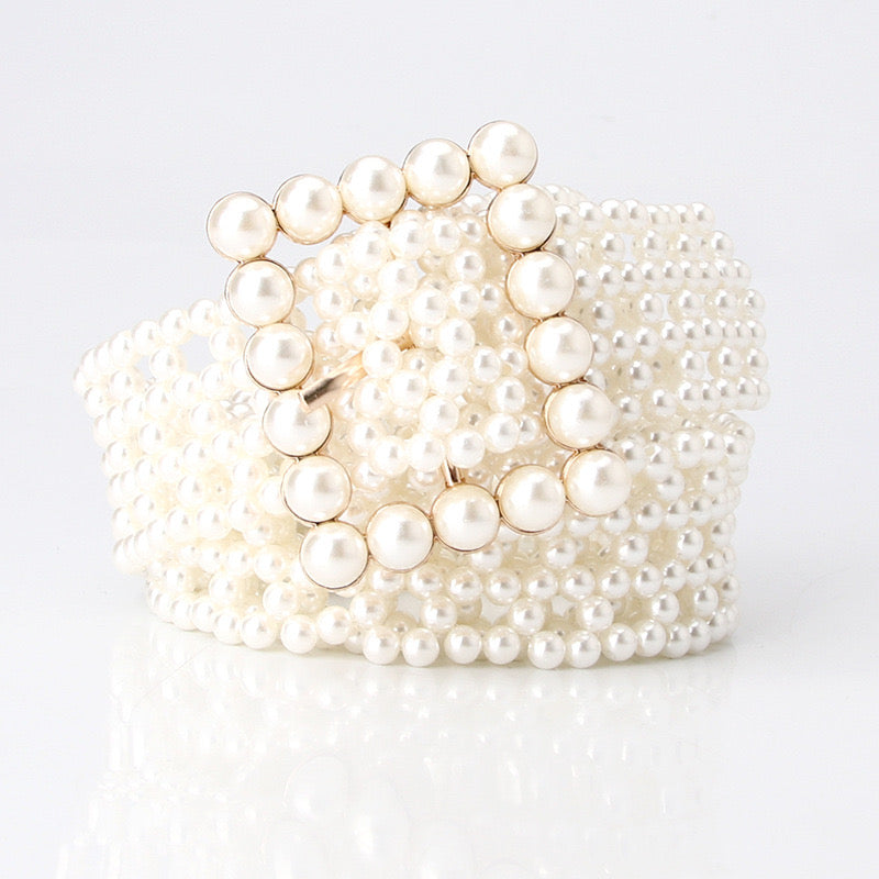 Pearl Bloom Statement Belt