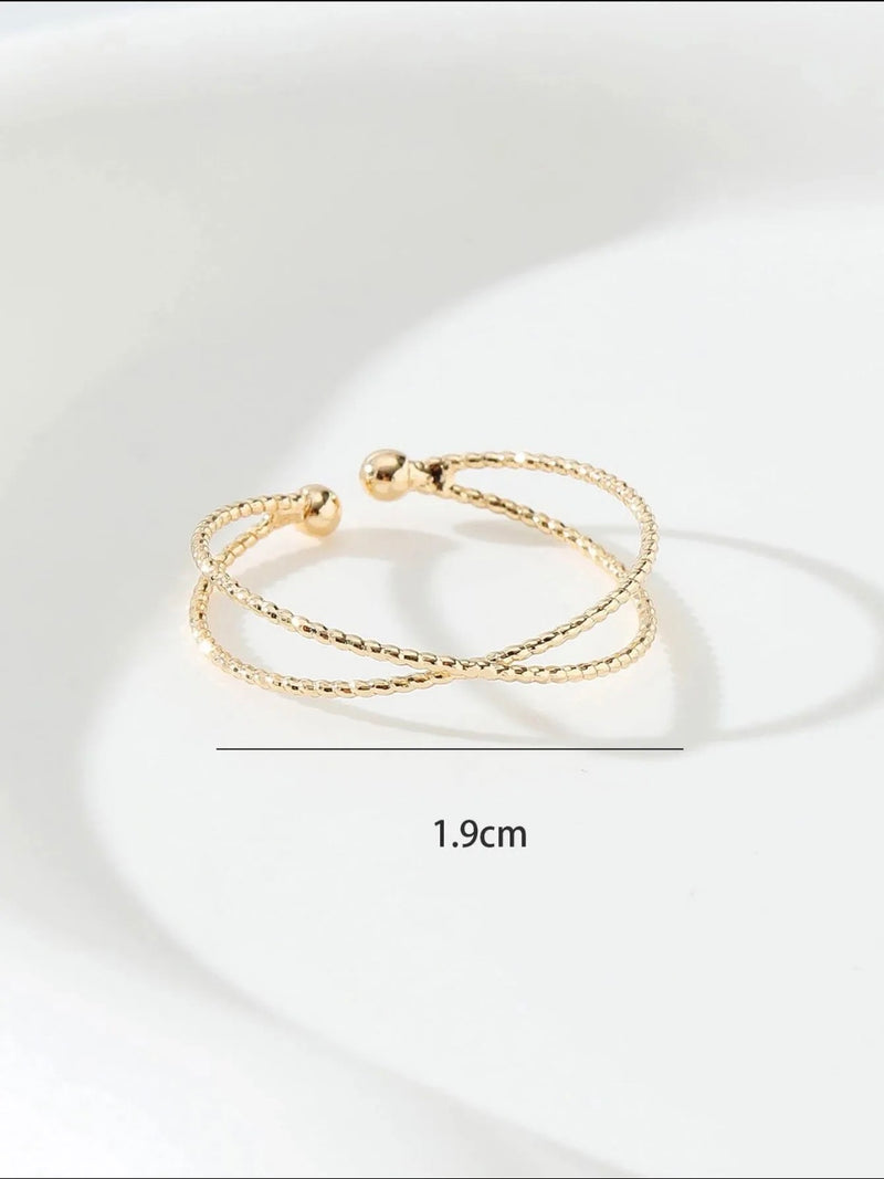 ✨ Minimalist Criss-Cross Toe Ring for Women | Adjustable Beach Style Toe Ring | Gold/Silver Finish