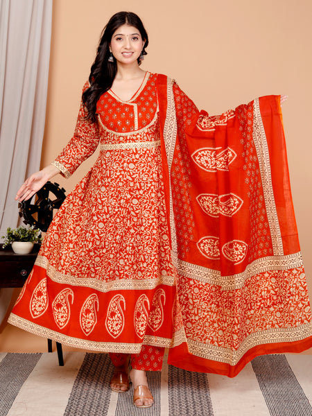 Simran-Printe kurta set with pant and dupatta