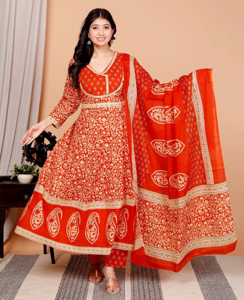 Simran-Printe kurta set with pant and dupatta