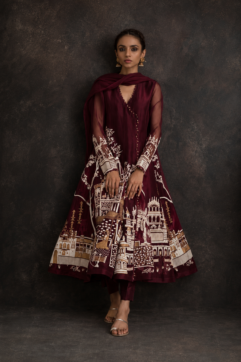 Rasrainaa Heritage Palace Anarkali Suit Set | Designer Printed Ethnic Wear | Multiple Colours