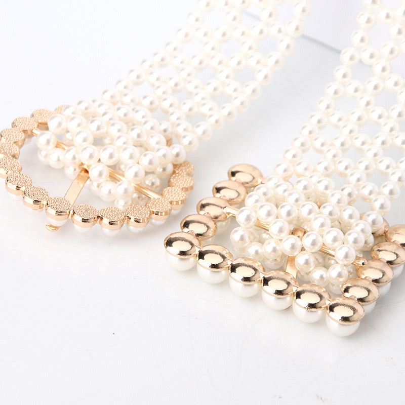 Pearl Bloom Statement Belt