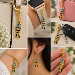 Koi Fish Enamel Charm | Gold-Tone Bag, Watch & Key Charm