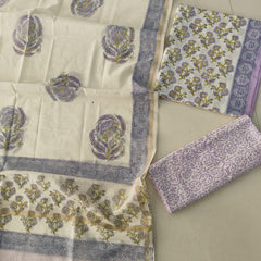 “Riwaayat – Hand Block Printed Cotton Suit Dress Material”