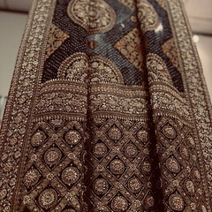 Royal Zari Heritage Bridal Dupatta– Antique Gold Handcrafted Elegance