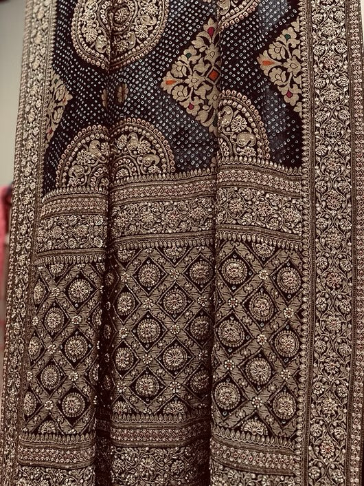 Royal Zari Heritage Bridal Dupatta– Antique Gold Handcrafted Elegance
