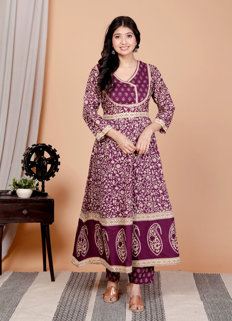 Simran-Printe kurta set with pant and dupatta