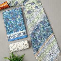 “Riwaayat – Hand Block Printed Cotton Suit Dress Material”