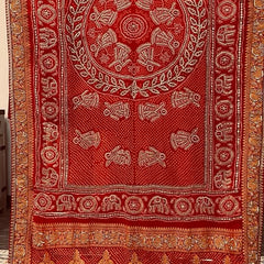 Rang-e-Riwaayat — Pure Gajji Silk Raas Mandal Small Bandhani Dupatta