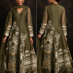 Rasrainaa Heritage Palace Anarkali Suit Set | Designer Printed Ethnic Wear | Multiple Colours