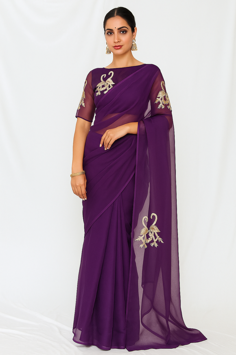 Mayur Rang – Handcrafted Chiffon Elegance