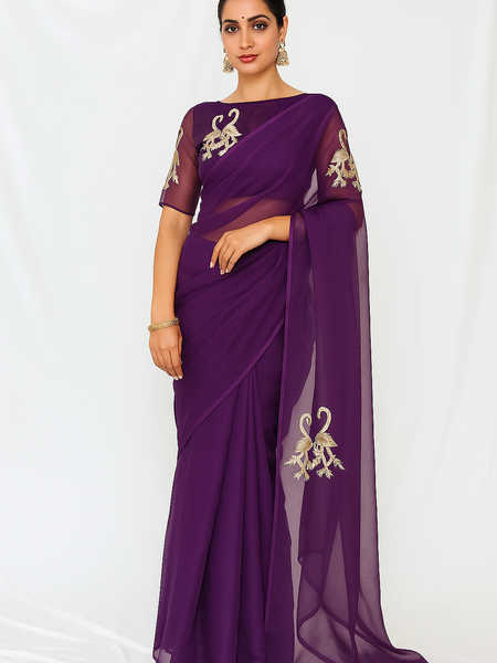 Mayur Rang – Handcrafted Chiffon Elegance