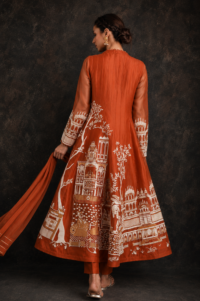Rasrainaa Heritage Palace Anarkali Suit Set | Designer Printed Ethnic Wear | Multiple Colours