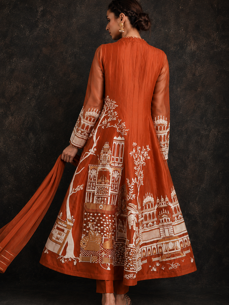 Rasrainaa Heritage Palace Anarkali Suit Set | Designer Printed Ethnic Wear | Multiple Colours