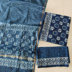 “Riwaayat – Hand Block Printed Cotton Suit Dress Material”