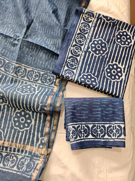 “Riwaayat – Hand Block Printed Cotton Suit Dress Material”